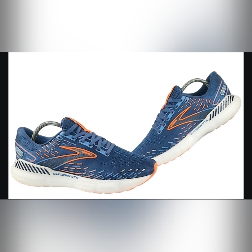 Brooks Glycerin GTS 20 running shoes   "Blue Depths/Palace Blue/Orange" Sz.9